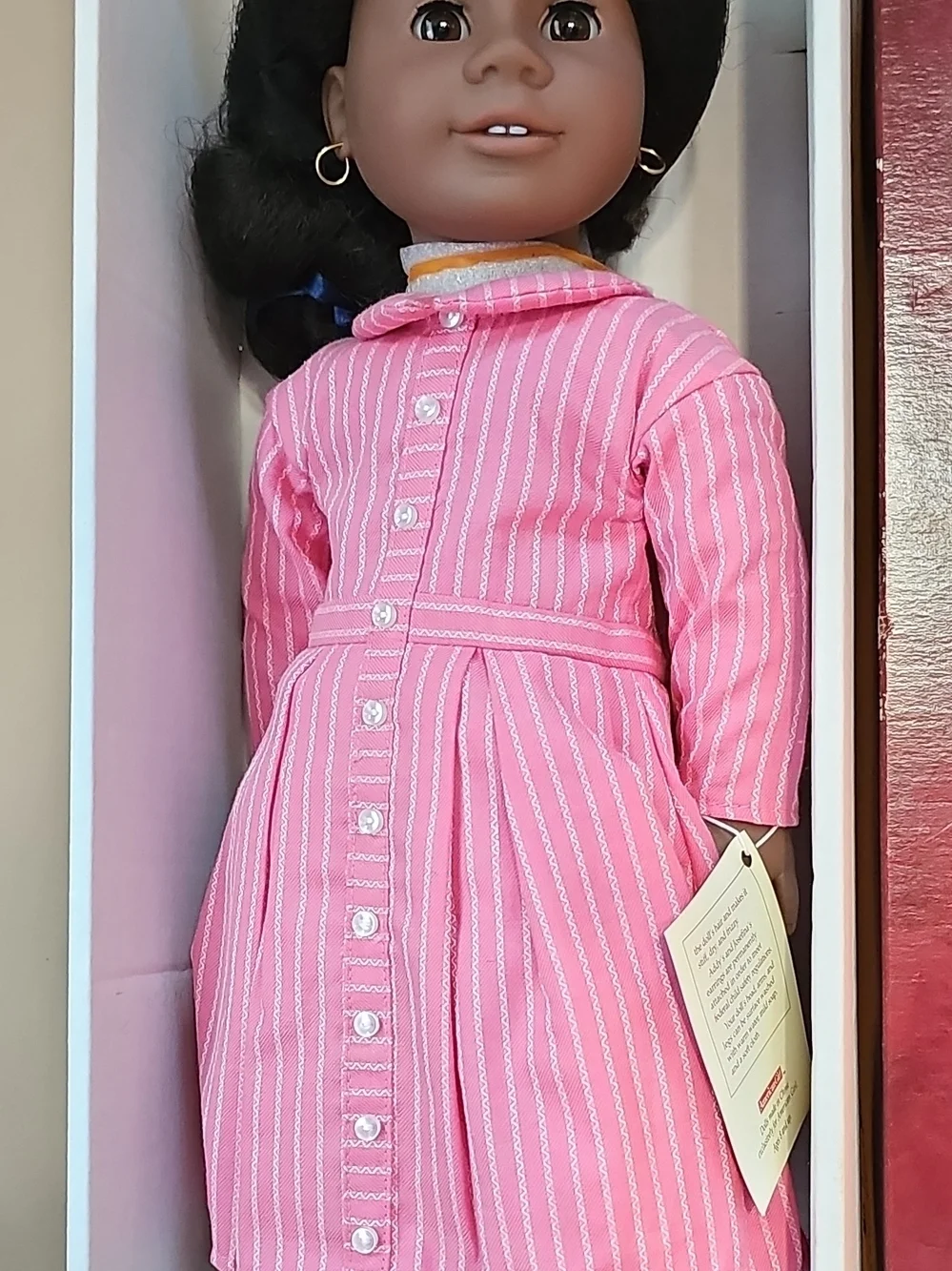 1993 American Girl NIB Addy Walker Doll in Pink Dress - Classic Kids Toy